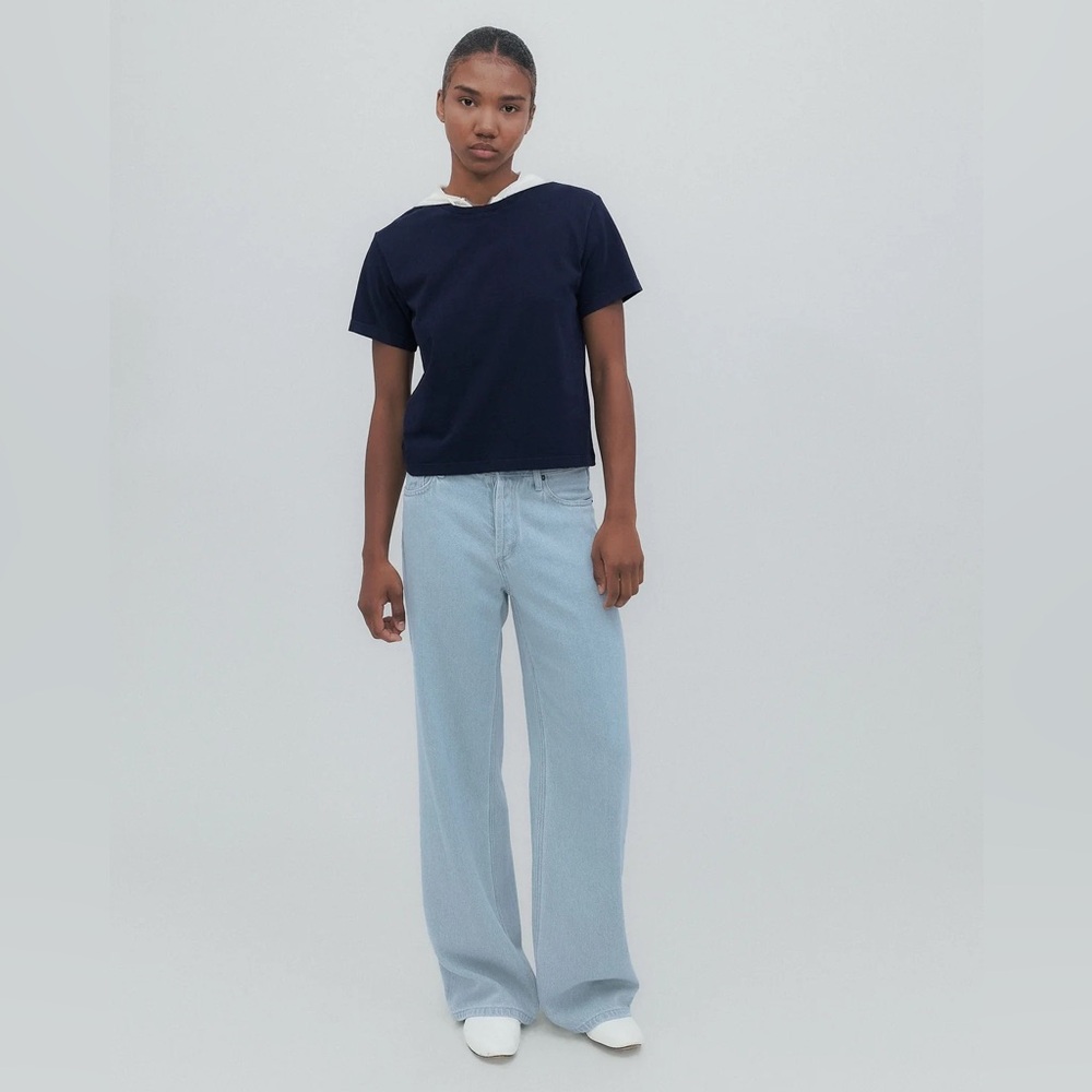 NWT Still Here NYC The Walker in Classic Blue Cloud Denim 25 26 27